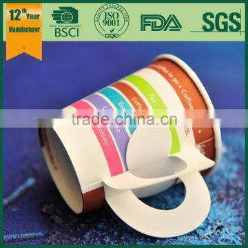disposable paper cups /single wall paper cup with handel /printed paper cup with handle