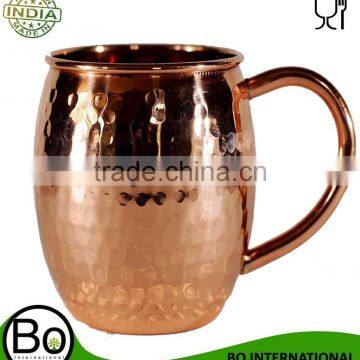 100% Pure Copper Moscow Mules Barrel Hammered Mug