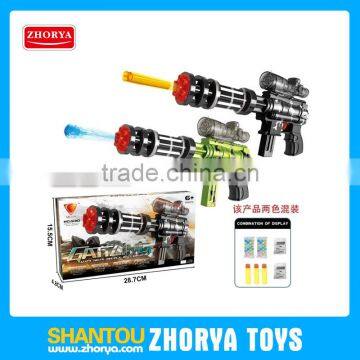 Zhorya hot selling functional 2 in 1 gatlin eva bullet and water bullet gun toy