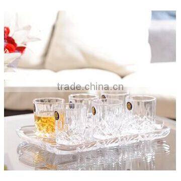 square 950ml wine glass decanter sets with 4 pcs cups