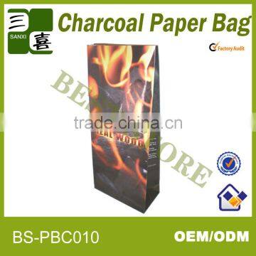 2013 newest recycle double deck kraft paper bag for charcoal