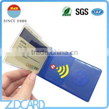 RFID blocking Case soft pvc Anti Thief credit card sleeve