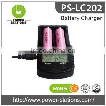 lcd display li ion 18650 battery charger