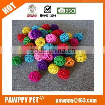 bird pet toy with loofah colourful balls