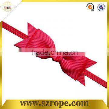 Grosgrain ribbon hair bow with elastic band for baby