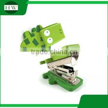 Wooden Mini Portable Office Stationery Funny Cartoon Animal Shaped Manual Paper Stitcher Stapling Machine Stapler photo-5