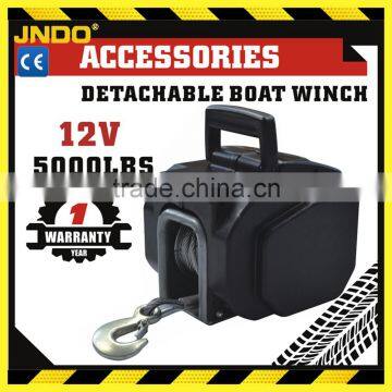 Heavy duty protable DC 12V/24V electric boat trailer winch 5000lb