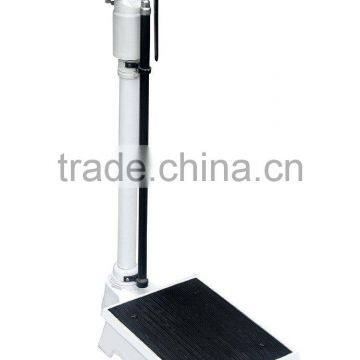 Height measurement scale mechanical weighing apparatus
