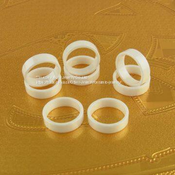Clear White Cubic Zirconia Ceramic Cocktail Ring For Women Female
