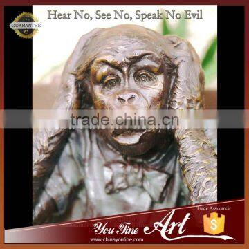 Garden Decorative Statue Bronze Monkey Statues on Beach photo-2