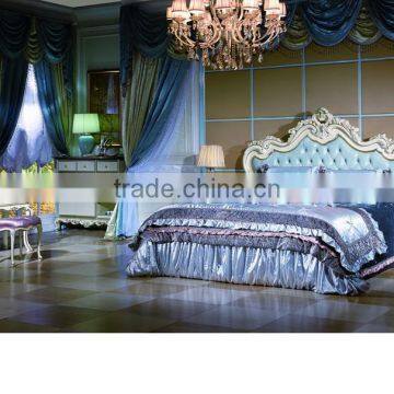 Bisini Luxury Leather Bedroom Furntiure Set, Antique Royal Bed Room Furniture, Luxury Leather King Bed photo-6
