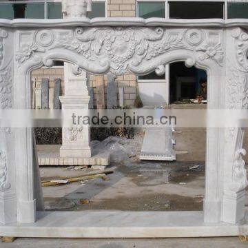 Cheap Modern White Marble Fireplace Mantel photo-5