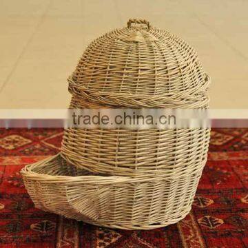 Potato Storage Basket Made From Woven Wicker Wicker Basket With Lid For Potato Storage