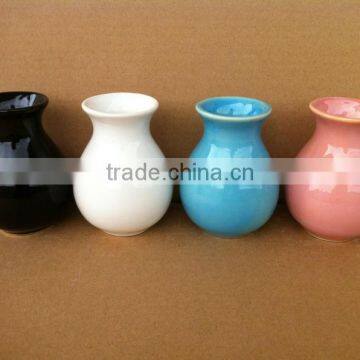 4 color glazed mini stoneware vase mini bud vase