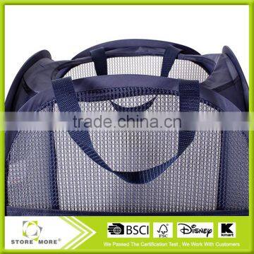 Foldable Pop-Up Mesh Hamper Collapsible Laundry Basket photo-4