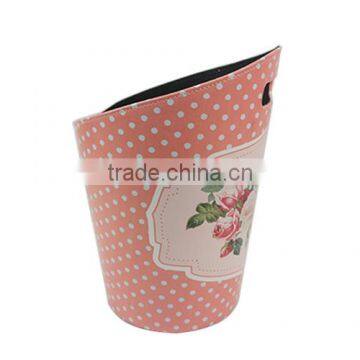 Living Room Bathroom Trash Can, Leather Trash Bin Without Lid photo-2