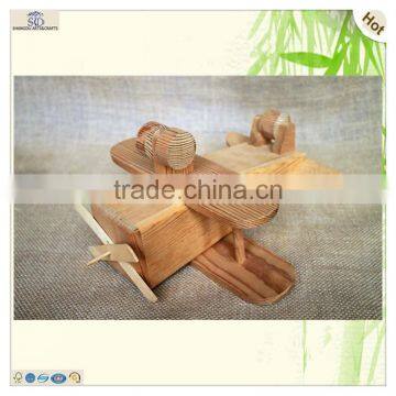 Wholesale Natural Craft Pine Wooden Airplane Model Toys