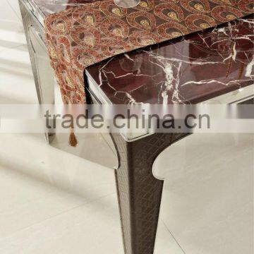 TH372 New Design Red Marble Modern Dining Tabel