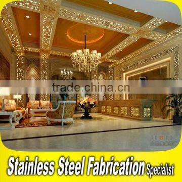 Customed Design Luxury Stainless Steel Interior Hotel Lobby Decoration