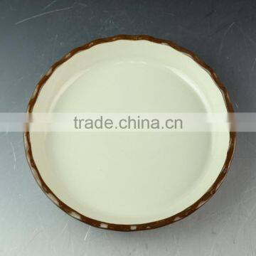 Hot Selling Cake Plate, Eco-Friendly Porcelain Cake Baking Oven/plate, Cheap Stocked Ceramic Bake Plate in Stock photo-2