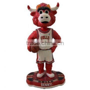 Custom Sport Mascot Statue Bobble Head Animals,custom make plastic mascit bobble head statue