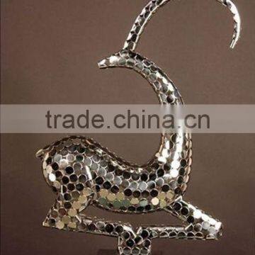 Casting Abstract Stainless Steel Deer Sculpture For Garden Decoraton