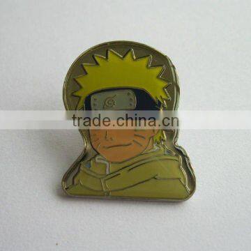 Portrait metal badge with epoxy coating