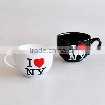 2017 wholesale 25OZ promotional stoneware cheap jumbo soup mug