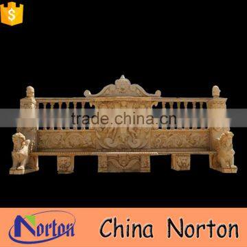 antique stone carving production outdoor park bench for decor NTS-B177X