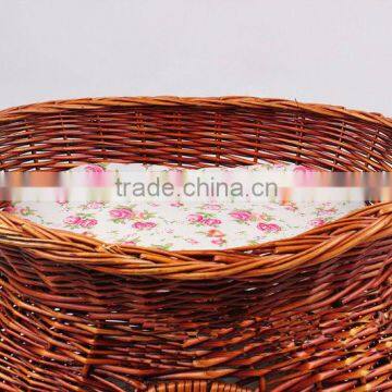 Cheap Luxury Round House Rattan Cat House With Cotton Mat photo-4