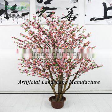 SJZJN 310 New Artificial Peach Tree Srtificial Sakura Flower Lobby Artificial Peach Blossom Tree photo-6