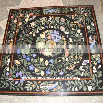 Pietra Dura Marble Inlay Dining Table Top