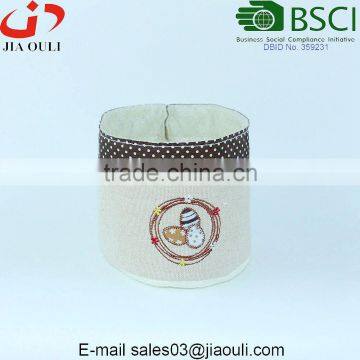 Fashion Design Computer Embroidery Linen Flower Pot, Linen Bag photo-4