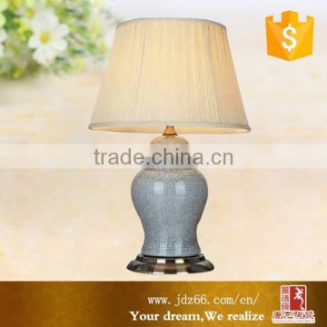 Home decorating crackled glazed table lamp ceramic