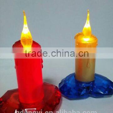 LED Lighted Acrylic Heart Shape Base Colorful Candles Decoraitons photo-4
