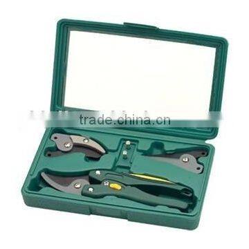 3pcs hand garden pruning shear /tree pruner /lopper/hedge shear/graft knife scissors/secateures