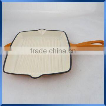 enameled cast iron plate /oil or enamel coating cast iron fry pan