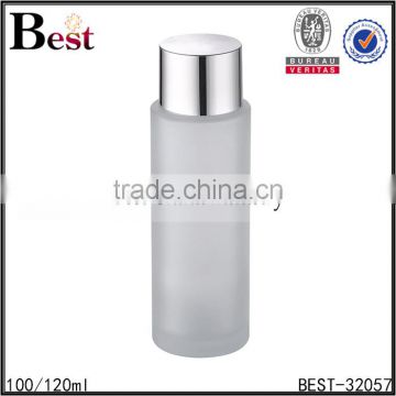 120ml 200ml glass liquor bottle shiny silver screw cap frosted cosmetic 200ml glass liquor bottle