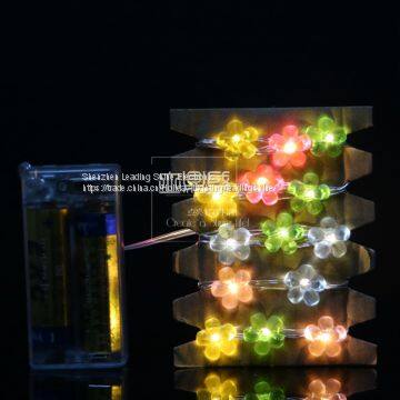 RGB Light Plum Flower Children Bedroom Decoration Low Voltage Replaceable Battery Operated Fairy Night Light String photo-4