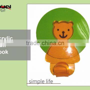 Home Organization Waterproof Reusable Bear Acrylic Wall Hooks photo-2