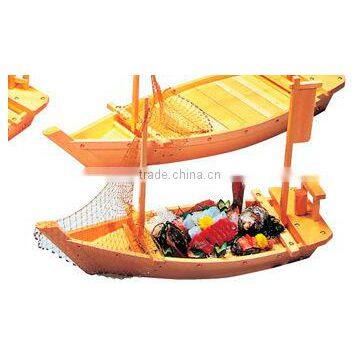 EBM Wooden Sashimi Boat Tairyo Fune Kuroshio Japanese wooden sushi boat