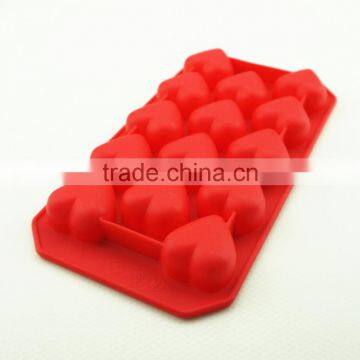 11196 14 Pcs Hearts Shape Silicone Cake Mold