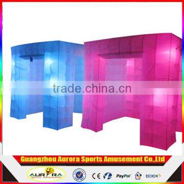 2017 High quality inflatable photo booth LED cube tube enclosure 3d photo booth made in Guangzhou Inflatable factory for sale