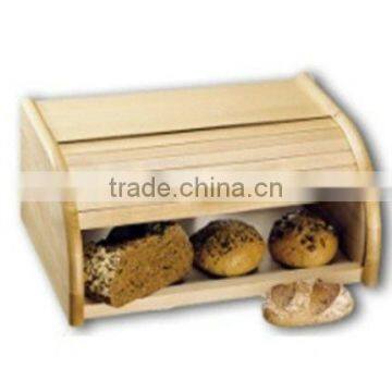 Fashion natural bamboo bread box with lid