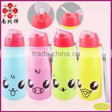 450ML Carton Plastic Sport Water Bottle With Straw