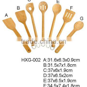 FSC Wood spatula sets with 7 pieces