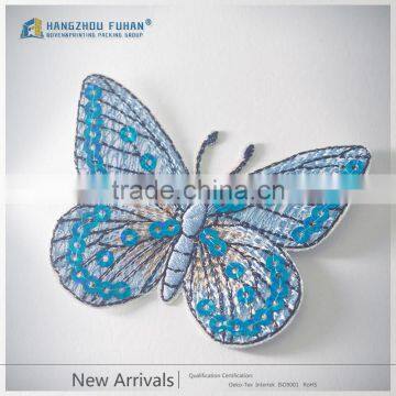 Custom Garment Butterfly Sequin Embroidery Badges photo-2