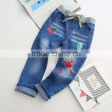 Embroidery Little Mouse Casual Denim Trousers Korean Children's Clothing Wholesale photo-3