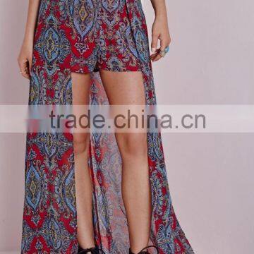 2016 Young Lady Paisley Print Cheap Long Maxi Skirts Made in China photo-4