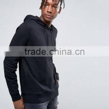 Custom Long Sleeve With Drawstring Hood Black Men's 100% Cotton Casual Oversized Fit Breathable Hoodies